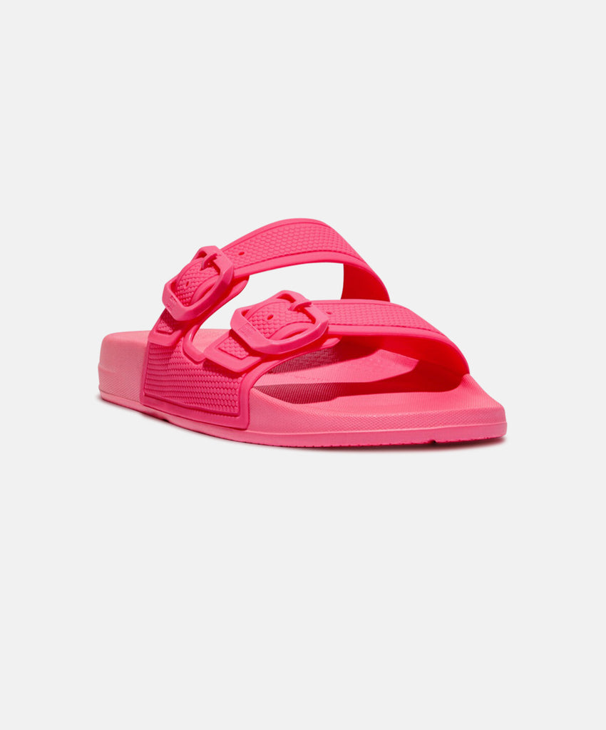 FitFlop Iqushion Two Bar Buckle Pink Slides – Bstore