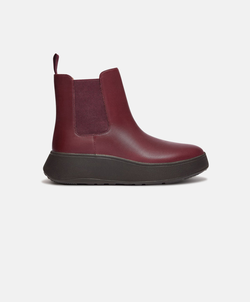 FitFlop F-mode Leather Flatform Chelsea Boots Plum – Bstore