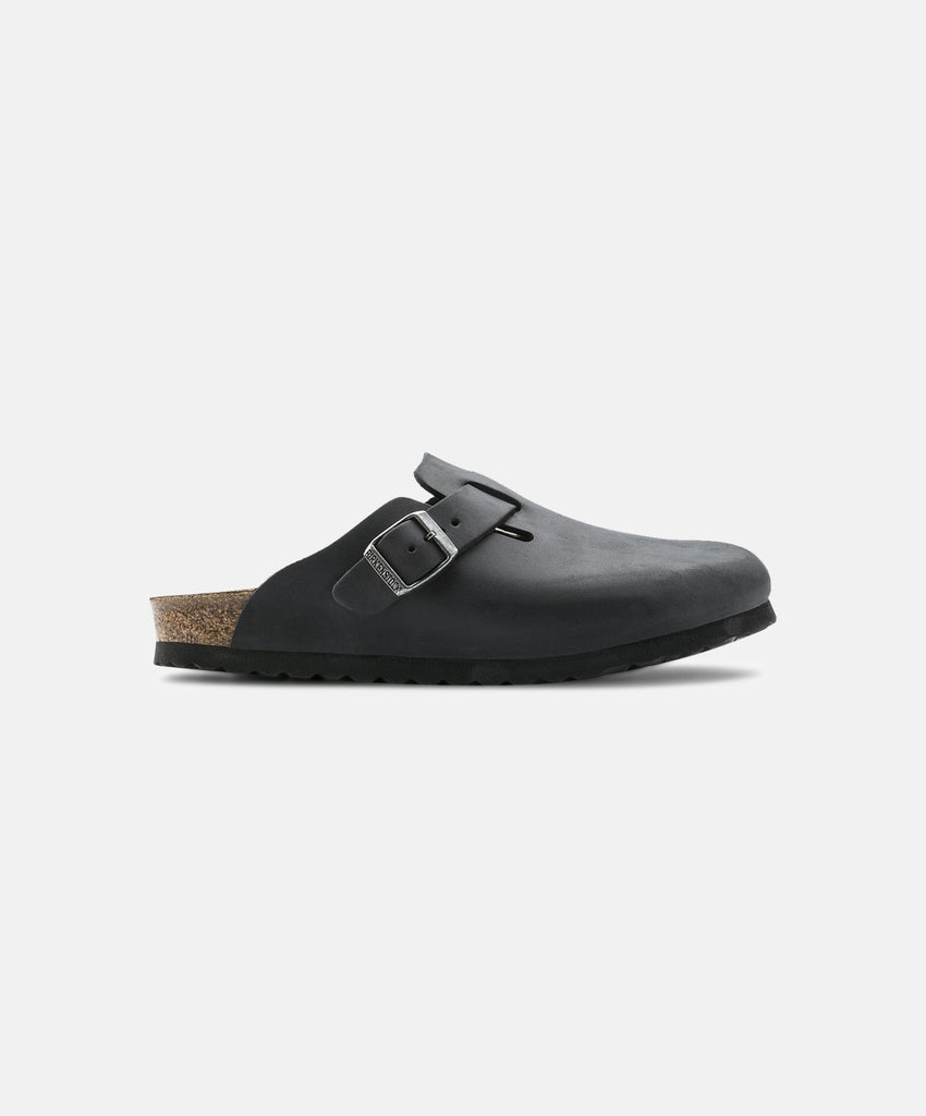 Birkenstock Boston Oiled Leather Black Clogs | Free Shipping – Bstore