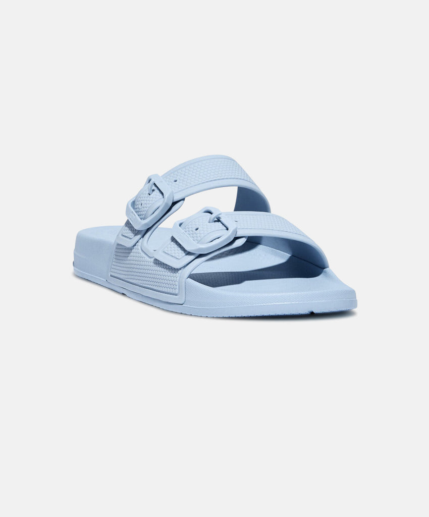 Fitflop iQushion Two Bar Buckle Slide Sky Blue | Free Shipping – Bstore